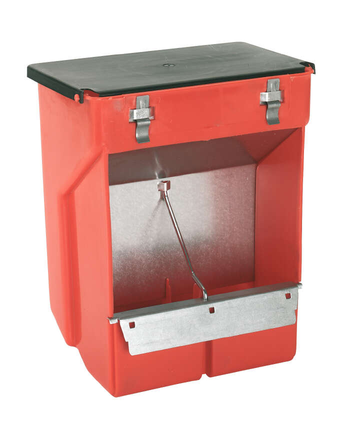 Futterautomat für Kaninchen rot